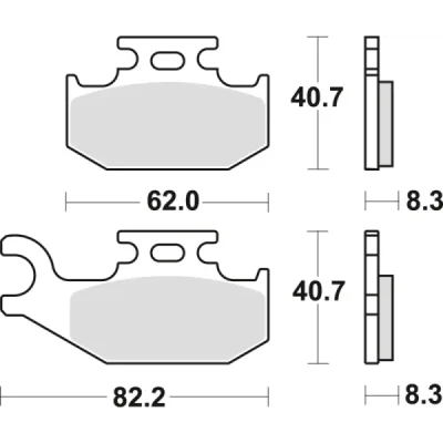 Klocki hamulcowe TRW Lucas MCB 788 SI (2 szt.) (MCB788SI)
