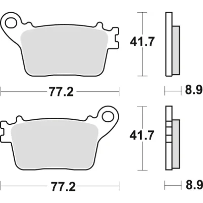 Klocki hamulcowe TRW Lucas MCB 784 SH (2 szt.) (MCB784SH)