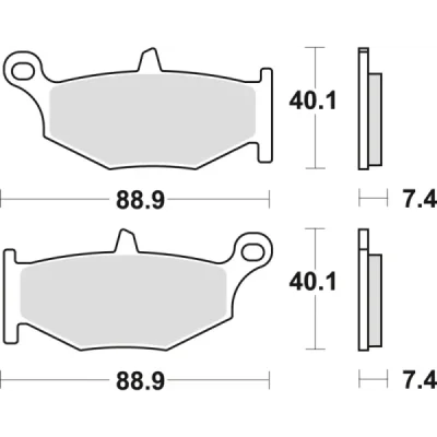 Klocki hamulcowe TRW Lucas MCB 783 SH (2 szt.) (MCB783SH)