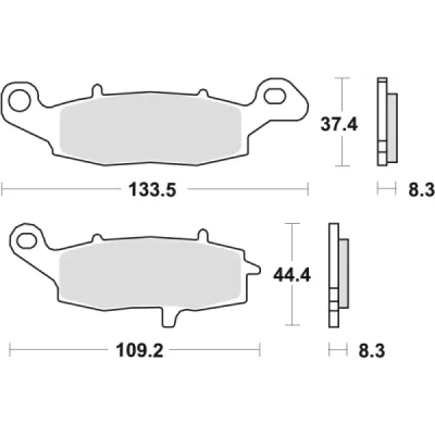 Klocki hamulcowe TRW Lucas MCB 682 SV (2 szt.) (MCB682SV) Klocki hamulcowe TRW Lucas MCB 682 SV (2 szt.) (MCB682SV)