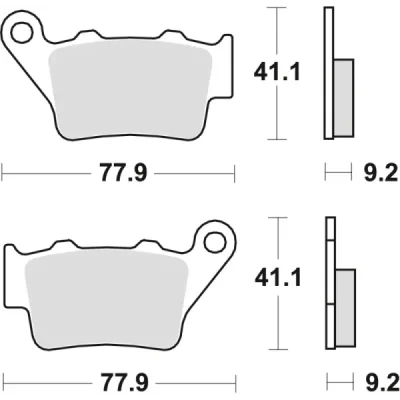Klocki hamulcowe TRW Lucas MCB 672 SI (2 szt.) (MCB672SI) Klocki hamulcowe TRW Lucas MCB 672 SI (2 szt.) (MCB672SI)