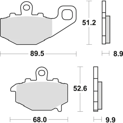 Klocki hamulcowe TRW Lucas MCB 662 SH (2 szt.) (MCB662SH) Klocki hamulcowe TRW Lucas MCB 662 SH (2 szt.) (MCB662SH)