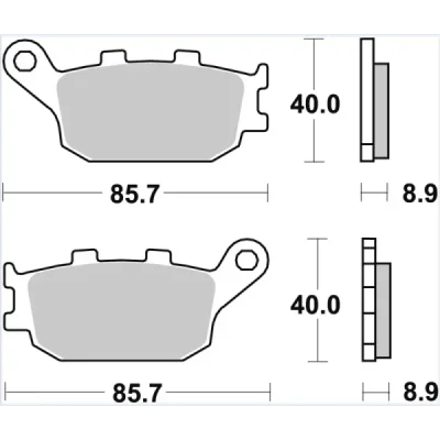 Klocki hamulcowe TRW Lucas MCB 634 SH (2 szt.) (MCB634SH) Klocki hamulcowe TRW Lucas MCB 634 SH (2 szt.) (MCB634SH)