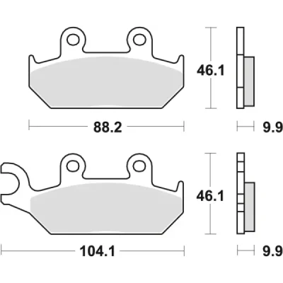 Klocki hamulcowe TRW Lucas MCB 627 (2 szt.) (MCB627) Klocki hamulcowe TRW Lucas MCB 627 (2 szt.) (MCB627)