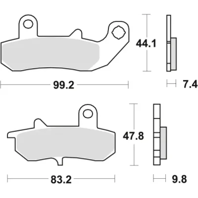 Klocki hamulcowe TRW Lucas MCB 612 (2 szt.) (MCB612) Klocki hamulcowe TRW Lucas MCB 612 (2 szt.) (MCB612)