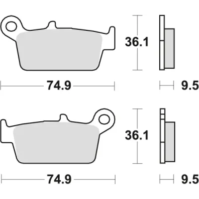 Klocki hamulcowe TRW Lucas MCB 575 (2 szt.) (MCB575) Klocki hamulcowe TRW Lucas MCB 575 (2 szt.) (MCB575)