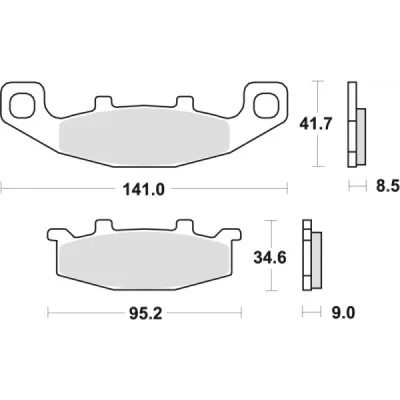 Klocki hamulcowe TRW Lucas MCB 569 (2 szt.) (MCB569) Klocki hamulcowe TRW Lucas MCB 569 (2 szt.) (MCB569)