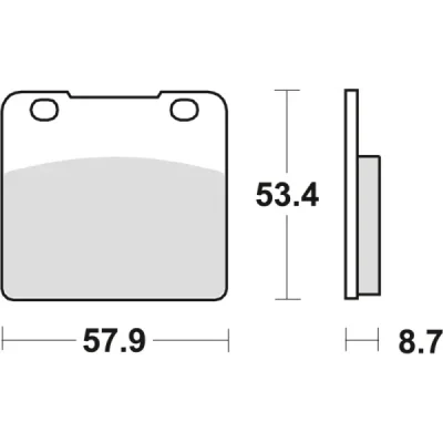 Klocki hamulcowe TRW Lucas MCB 542 (2 szt.) (MCB542)