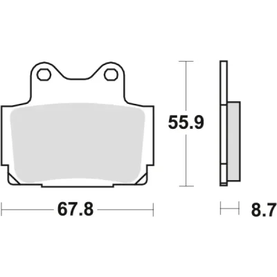 Klocki hamulcowe TRW Lucas MCB 541 (2 szt.) (MCB541)