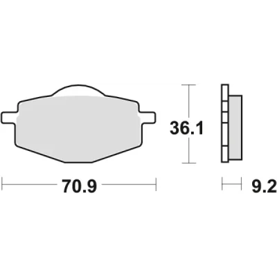Klocki hamulcowe TRW Lucas MCB 539 (2 szt.) (MCB539)