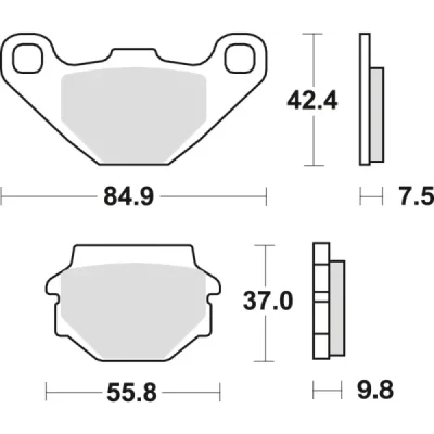 Klocki hamulcowe TRW Lucas MCB 523 SI (2 szt.) (MCB523SI)