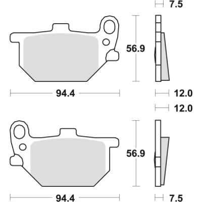 Klocki hamulcowe TRW Lucas MCB 520 (2 szt.) (MCB520)