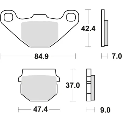 Klocki hamulcowe TRW Lucas MCB 519 (2 szt.) (MCB519)