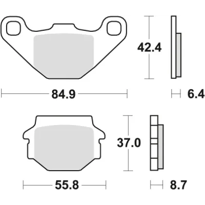 Klocki hamulcowe TRW Lucas MCB 517 (2 szt.) (MCB517)