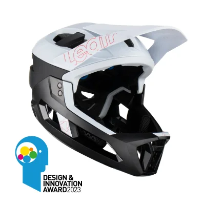 Kask cross/enduro Enduro 3.0 V23 biały/czarny L (59-63 cm) wypinana szczęka/kask 3w1 - Leatt