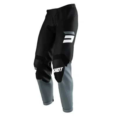 Shot Racing Spodnie Moto Devo Raw Burst Black Czarny/Szary/Biały 28