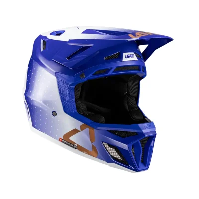 Kask rowerowy MTB Gravity 8.0 V24 Ultrablue niebieski/biały L (59-60 cm) - Leatt