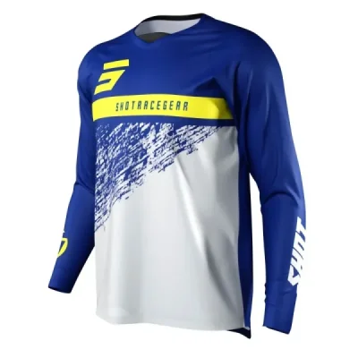 Shot Racing Koszulka Moto Devo Roll Blue Niebieski/Biały/Żółty M Shot Racing Koszulka Moto Devo Roll Blue Niebieski/Biały/Żółty M