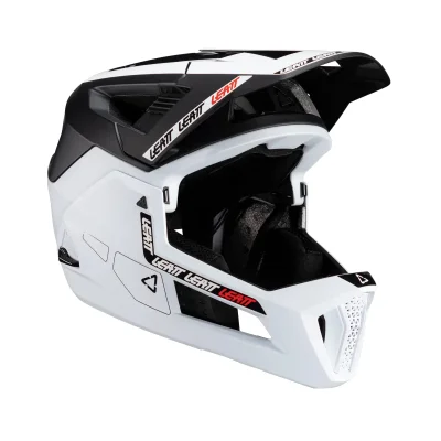 Kask cross/enduro Enduro 4.0 V24 biały/czarny S (51-55 cm) wypinana szczęka - Leatt