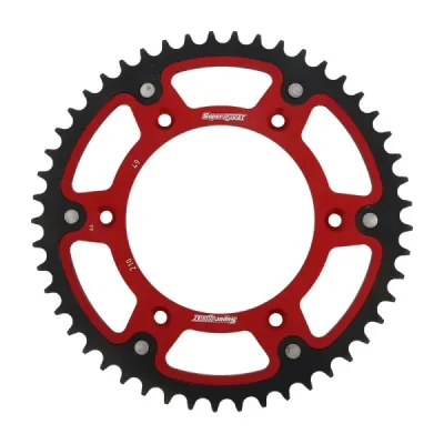 Zębatka tylna 289 50 Stealth stalowo-aluminiowa czerwony Honda CR/CRF/XR '83-'16 (JTR210.50) - SUPERSPROX
