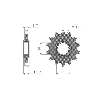 Zębatka przednia 579 18 Yamaha FZ1/R1/XJR +1 łańcuch 530 - SUNSTAR Zębatka przednia 579 18 Yamaha FZ1/R1/XJR +1 łańcuch 530 - SUNSTAR