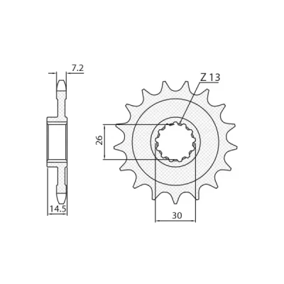 SUNSTAR Koło łańcuchowe małe napędzające SUNSTAR Koło łańcuchowe małe napędzające