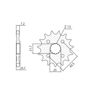 Zębatka przednia 2137 15 Kawasaki Z 1000 '07-'16 łańcuch 525 - SUNSTAR Zębatka przednia 2137 15 Kawasaki Z 1000 '07-'16 łańcuch 525 - SUNSTAR