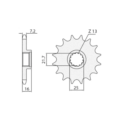 Zębatka przednia 2093 15 Kawasaki ZX6R '98-'02 łańcuch 525 - SUNSTAR Zębatka przednia 2093 15 Kawasaki ZX6R '98-'02 łańcuch 525 - SUNSTAR
