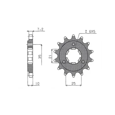 Zębatka przednia stal SUNSTAR 525 z.15 SUNF416-15 Zębatka przednia stal SUNSTAR 525 z.15 SUNF416-15