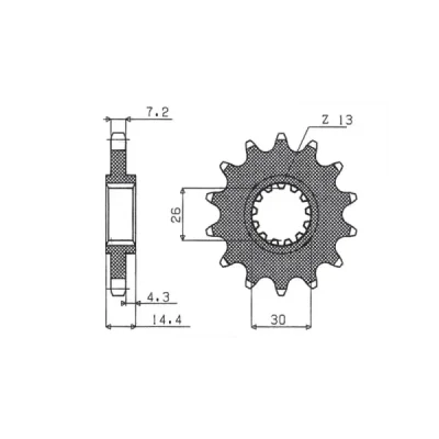 Zębatka przednia stal SUNSTAR 525 z.15 SUNF410-15