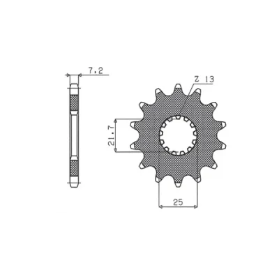 Zębatka przednia 564 14 pasuje do Suzuki DL 650 GSF 650 SV łańcuch 525 - SUNSTAR Zębatka przednia 564 14 pasuje do Suzuki DL 650 GSF 650 SV łańcuch 525 - SUNSTAR