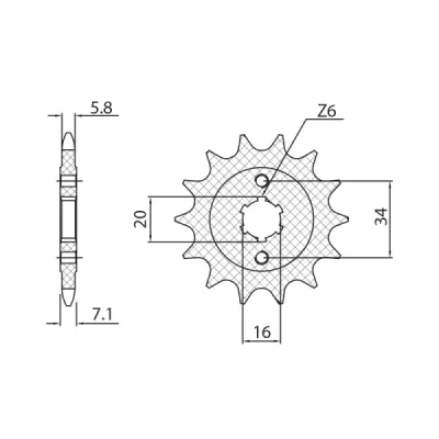 Zębatka przednia 2247 14 KTM 125 DUKE '11-'21, KTM 200 DUKE '12-'20 łańcuch 520 - SUNSTAR Zębatka przednia 2247 14 KTM 125 DUKE '11-'21, KTM 200 DUKE '12-'20 łańcuch 520 - SUNSTAR
