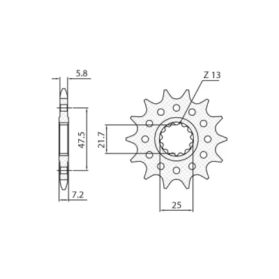 SUNSTAR Koło łańcuchowe małe napędzające SUNSTAR Koło łańcuchowe małe napędzające