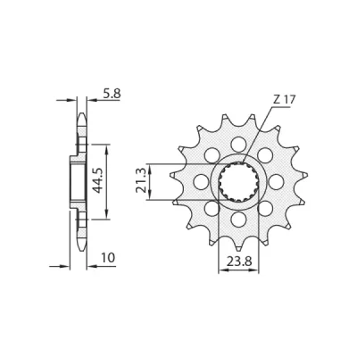Zębatka przednia 2133 13 Suzuki RMZ 450 '08-'12 łańcuch 520 JTF1441.13 - SUNSTAR Zębatka przednia 2133 13 Suzuki RMZ 450 '08-'12 łańcuch 520 JTF1441.13 - SUNSTAR