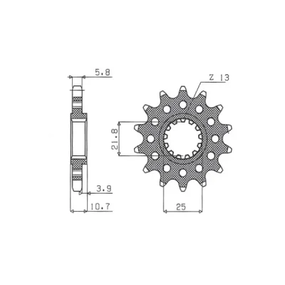 Zębatka przednia stal SUNSTAR 520 z.15 SUNF394-15