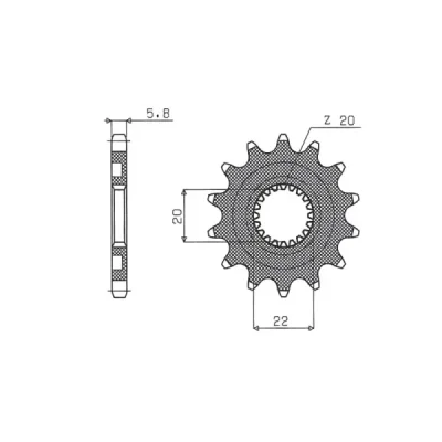 Zębatka przednia 2103 12 łańcuch 520 Yamaha YZF 250 '01-'17 WRF 250 '01-'17 - SUNSTAR Zębatka przednia 2103 12 łańcuch 520 Yamaha YZF 250 '01-'17 WRF 250 '01-'17 - SUNSTAR