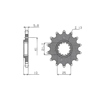 Zębatka przednia 15 345 Honda NX 650 FX 650 Yamaha XT 660 FMX łańcuch 520 - SUNSTAR Zębatka przednia 15 345 Honda NX 650 FX 650 Yamaha XT 660 FMX łańcuch 520 - SUNSTAR