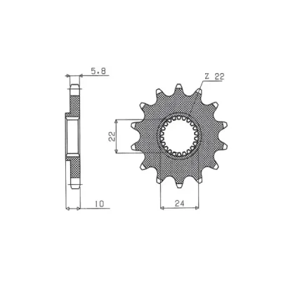 Zębatka przednia stal SUNSTAR 520 z.16 SUNF386-16 Zębatka przednia stal SUNSTAR 520 z.16 SUNF386-16
