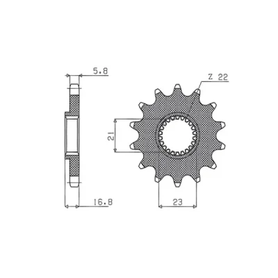 Zębatka przednia stal SUNSTAR 520 z.16 SUNF370-16 Zębatka przednia stal SUNSTAR 520 z.16 SUNF370-16