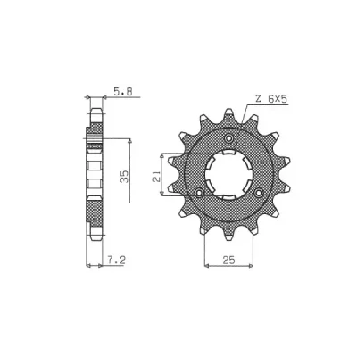 Zębatka przednia 437 16 Suzuki DR 600/650 łańcuch 520 JTF437.16 - SUNSTAR Zębatka przednia 437 16 Suzuki DR 600/650 łańcuch 520 JTF437.16 - SUNSTAR
