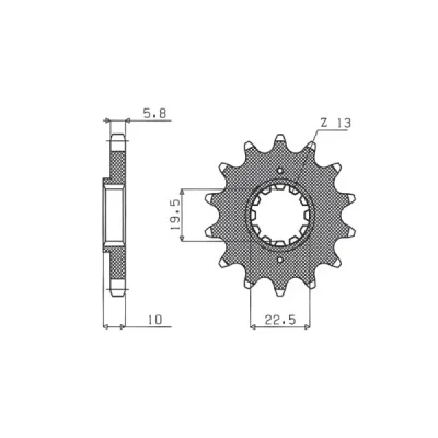 Zębatka przednia 435 14 Suzuki DRZ 400, DR 350, RM 250 łańcuch 520 43514JT - SUNSTAR Zębatka przednia 435 14 Suzuki DRZ 400, DR 350, RM 250 łańcuch 520 43514JT - SUNSTAR
