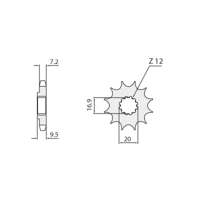 Zębatka przednia 2084 13 KTM SX 85 2004-2018 łańcuch 428 JTF1907.13 - SUNSTAR Zębatka przednia 2084 13 KTM SX 85 2004-2018 łańcuch 428 JTF1907.13 - SUNSTAR