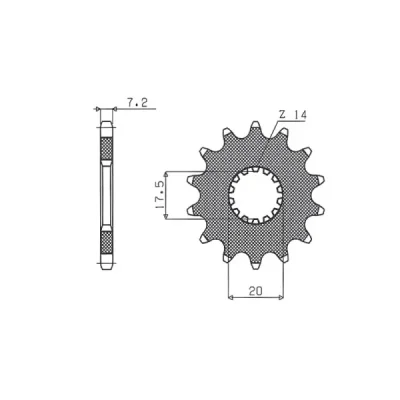 Zębatka przednia stal SUNSTAR 428 z.16 SUNF226-16 Zębatka przednia stal SUNSTAR 428 z.16 SUNF226-16