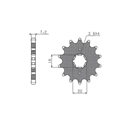Zębatka przednia 263 13 Suzuki RM 80/85 Yamaha XT 125 R/X łańcuch 428 JTF1263.13 - SUNSTAR Zębatka przednia 263 13 Suzuki RM 80/85 Yamaha XT 125 R/X łańcuch 428 JTF1263.13 - SUNSTAR