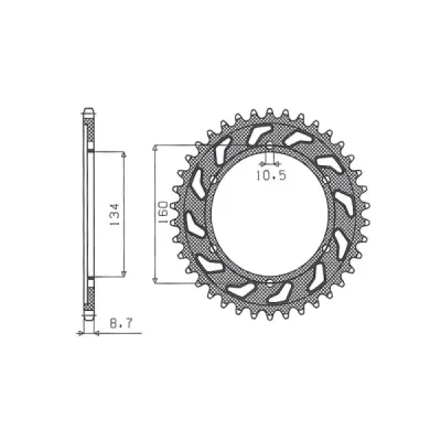 Zębatka tylna 4399 44 stal Honda CBR 900RR 2000-2003 łańcuch 530 JTR1306.44 - SUNSTAR Zębatka tylna 4399 44 stal Honda CBR 900RR 2000-2003 łańcuch 530 JTR1306.44 - SUNSTAR