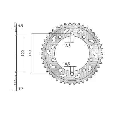 SUNSTAR Koło łańcuchowe (zębatka)