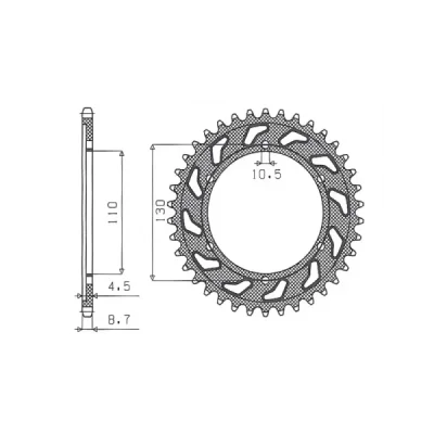 Zębatka tylna stal SUNSTAR 50 (530) z.42 SUNR1-5474-42 Zębatka tylna stal SUNSTAR 50 (530) z.42 SUNR1-5474-42