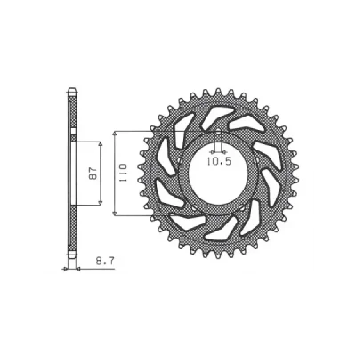 Zębatka tylna 824 46 stal łańcuch 530 Suzuki GSX 600F 89-91 - SUNSTAR Zębatka tylna 824 46 stal łańcuch 530 Suzuki GSX 600F 89-91 - SUNSTAR