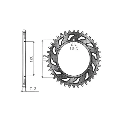 Zębatka tylna 5301 stal 46 do Suzuki GSXR 600 98-00 łańcuch 525 - SUNSTAR Zębatka tylna 5301 stal 46 do Suzuki GSXR 600 98-00 łańcuch 525 - SUNSTAR