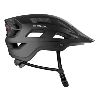 Kask rowerowy M1 Trial czarny M (55-58 cm) z wbudowanym interkomem Bluetooth 4.1 do 900m oraz tylną lampką LED - Sena